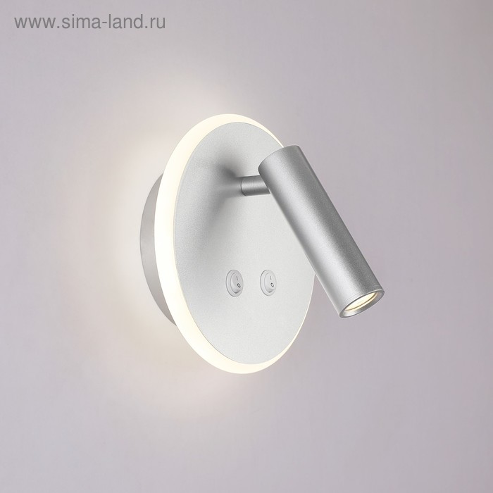 

Светильник Tera, 7+3Вт LED, цвет серебро, 600Лм, 4200K, IP20