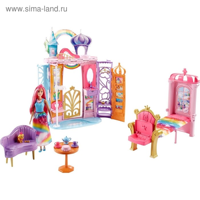 фото Игровой набор barbie «переносной радужный дворец»