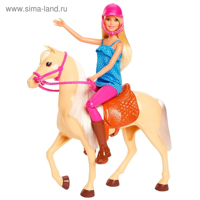 фото Игровой набор barbie «кукла и лошадь»