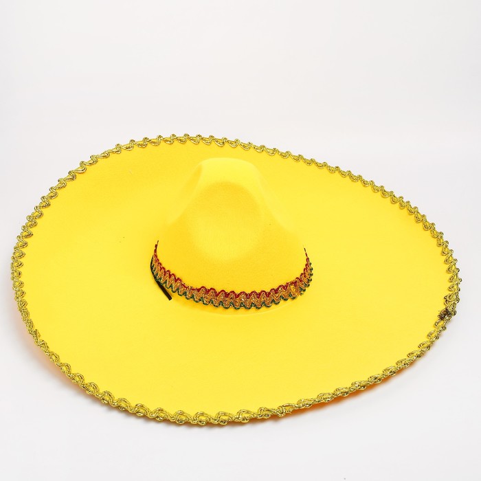 Карнавальная шляпа «Сомбреро», цвет жёлтый