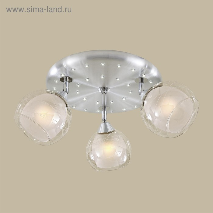 

Люстра Самба, 3x75Вт E27 алюминий, хром
