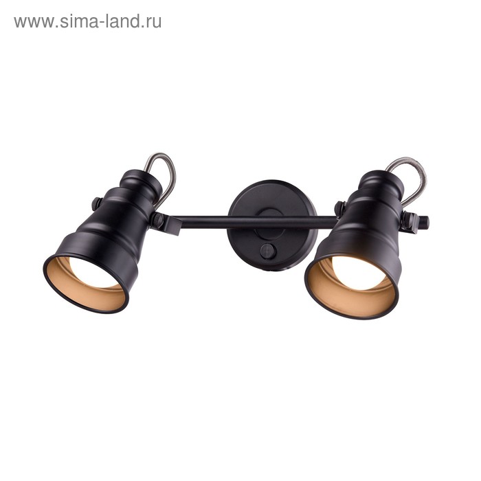 

Светильник Бейкер, 2x60Вт E14 чёрный