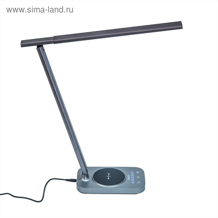 фото Настольная лампа ньютон, 9вт led, 720лм, 3000-4000k, графит citilux