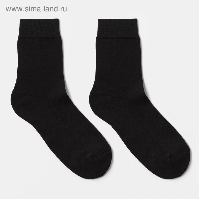 Носки мужские с махровым следом цвет чёрный, размер 27-29