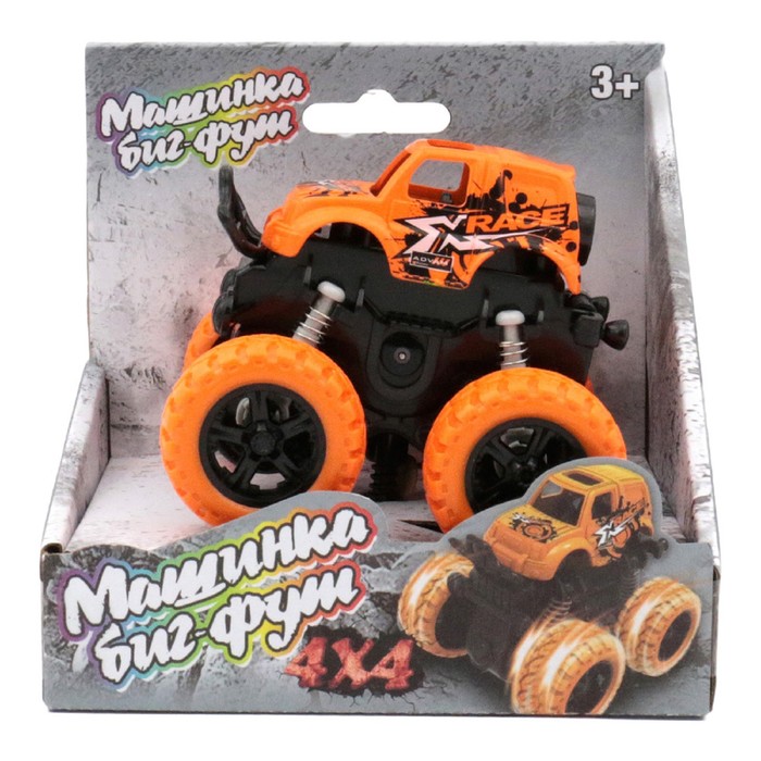 Машинка инерционная Funky Toys 4х4, цвет оранжевый