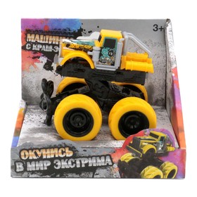 

Машинка с краш-эффектом Funky Toys 4х4,пул бэк, цвет жёлтый
