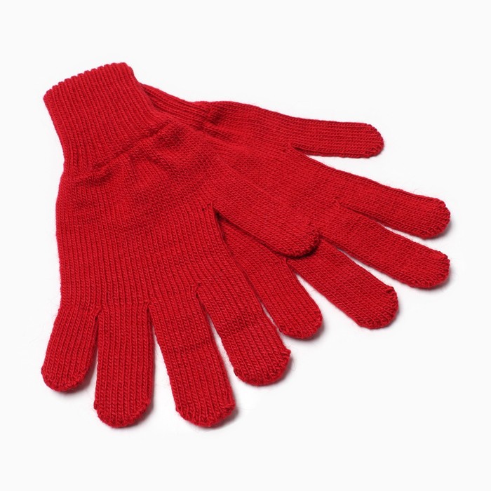 Перчатки женские, цвет красный, размер 18 перчатки женские размер 8 цвет чёрный красный