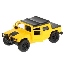 

Машина металлическая «Hummer H1. Пикап», цвет жёлтый, 12см, открывающиеся двери, инерционная