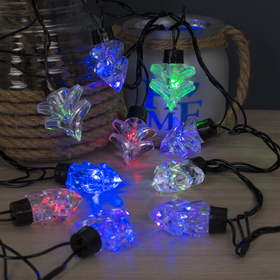 

Гирлянда "Нить" улично-комнатная с насадками "Ель большая", 5 м, LED(IP44)-40-220V, мигает, нить тёмная, свечение мульти