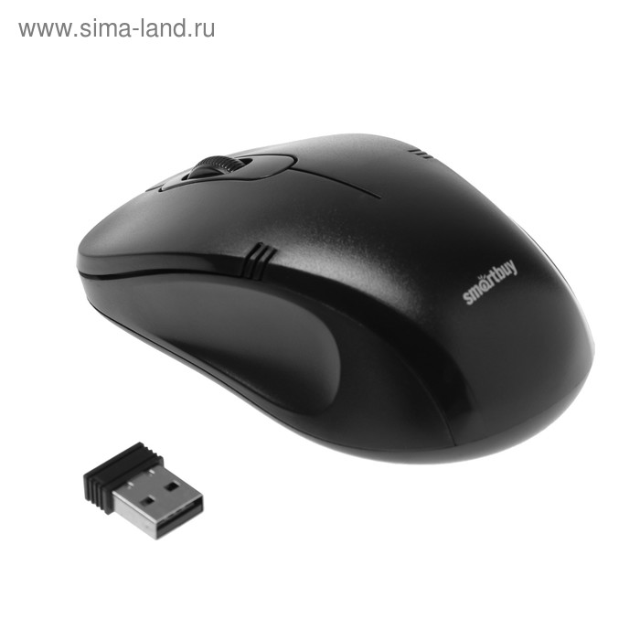 цена Мышь Smartbuy ONE 358AG-K, беспроводная, оптическая, 1200 dpi, USB, 2xAAA, черная