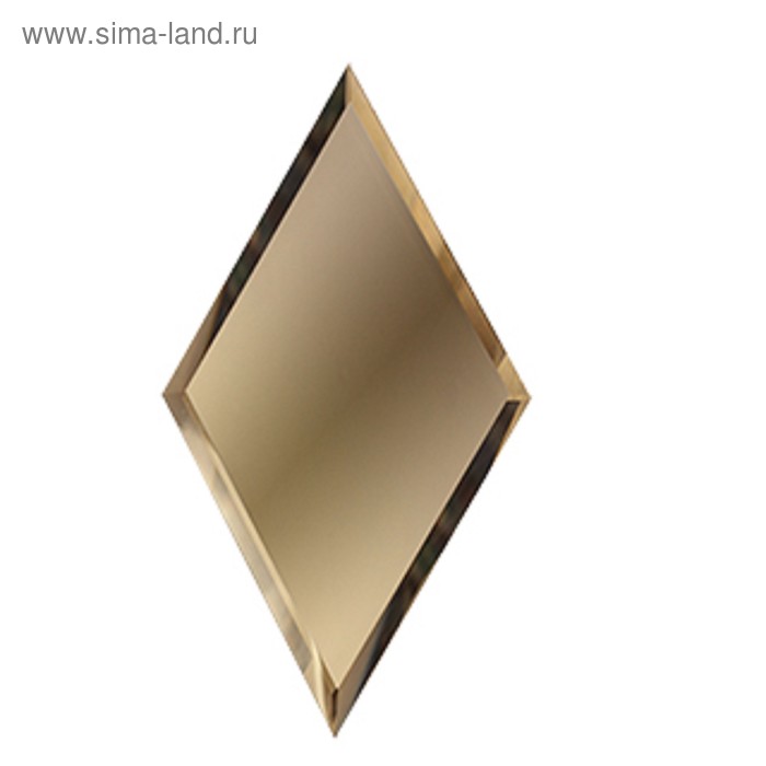 Зеркальная бронзовая плитка «Ромб» 10 мм, 200х340 мм