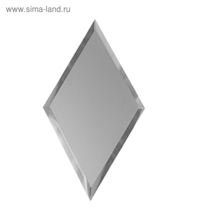 Зеркальная серебряная плитка «Ромб» 10 мм, 200х340 мм
