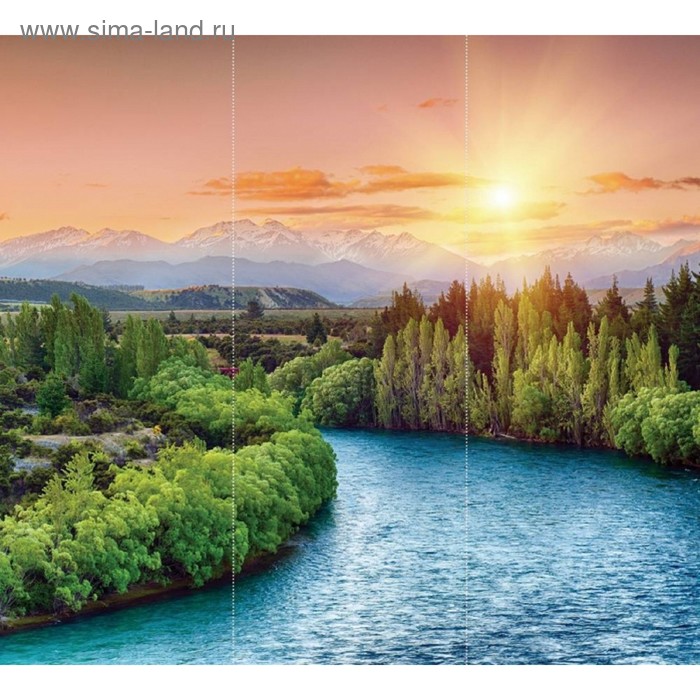 Фотообои флизелиновые «У берегов реки» 300х270 см модульная картина цветение сакуры у берегов реки кацура киото 60x120