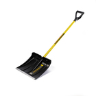 Лопата пластиковая, ковш 360 × 380 мм, с металлической планкой, металлический черенок, с ручкой, СПРИНТ «Снежок»