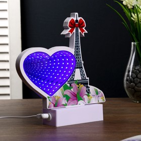 

Ночник "Любовь в Париже" LED USB батарейки 3хААА 18,5х4,5х20 см.