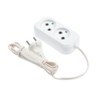 Удлинитель V.I.-TOK У2-0, 2 розетки, 5 м, 10 А, без з/к, белый