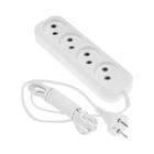 Удлинитель V.I.-TOK У4-0, 4 розетки, 3 м, 10 А, без з/к, белый