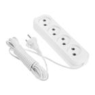 Удлинитель V.I.-TOK У4-0, 4 розетки, 5 м, 10 А, без з/к, серый