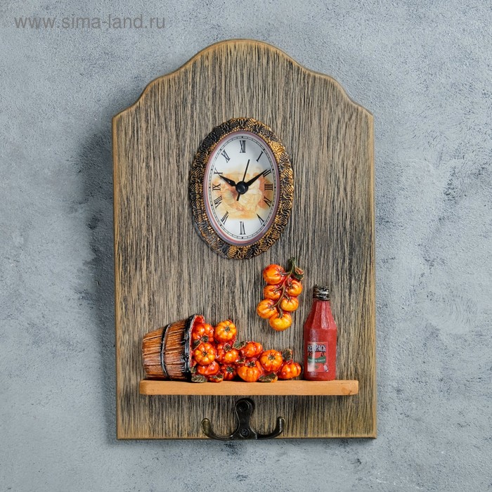 

Часы настенные, серия: Кухня, "Сатама", с крючком, 26 х 17 см, d=7.5 х 5 см