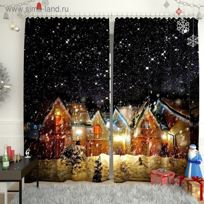 

Фотошторы «Новогодняя коллекция 160», размер 150 х 260 см-2 шт, габардин