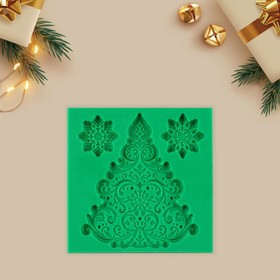 Молд для творчества «Новогодняя елка», 8 × 8 см Ош
