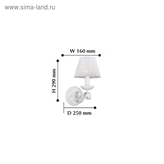 

Бра Tavern, 1x60Вт E14, цвет белый