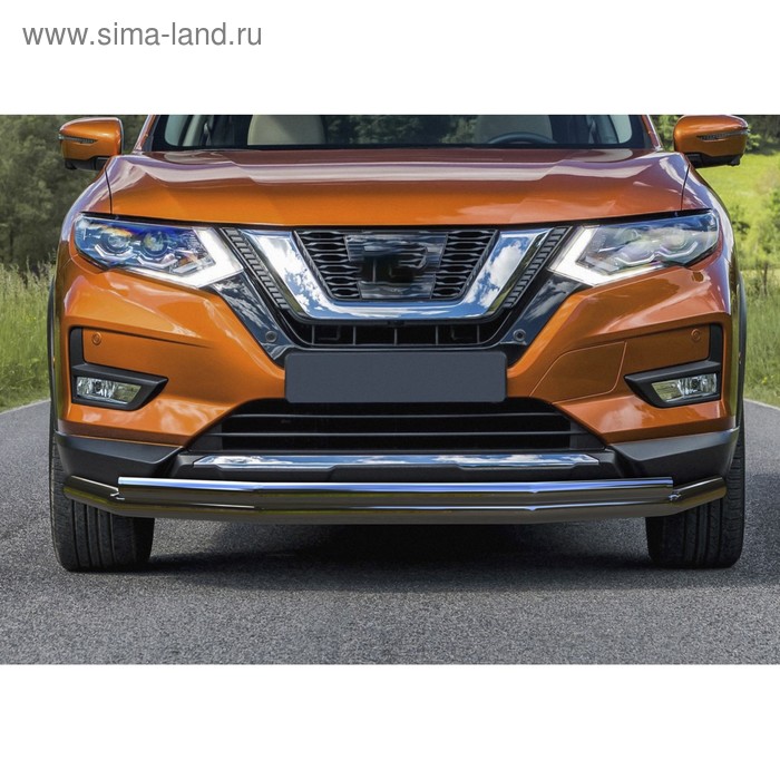 фото Защита переднего бампера d57+d42 rival для nissan x-trail t32 рестайлинг 2018-, r.4125.001