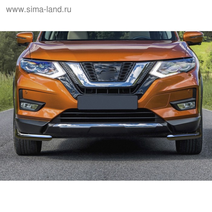 фото Защита переднего бампера d57 уголки nissan x-trail t32 рестайлинг 2018-, r.4125.004 rival