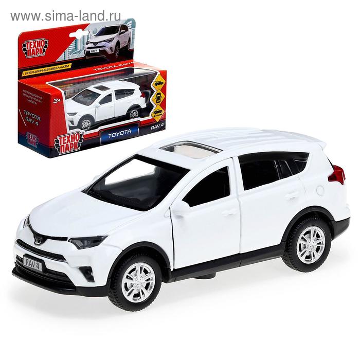 Машина металлическая TOYOTA RAV4, 12 см, открывающиеся двери, инерционная, цвет белый машина металлическая технопарк toyota prado инерционная открывающиеся двери 12 см