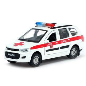 

Машина металлическая «Lada Kalina Cross. Скорая» 12см, открываются двери, инерционная