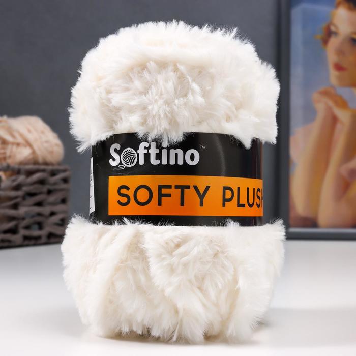 

Пряжа фантазийная 100% микрофибра "Softy plush" 100 гр 65 м белоснежный