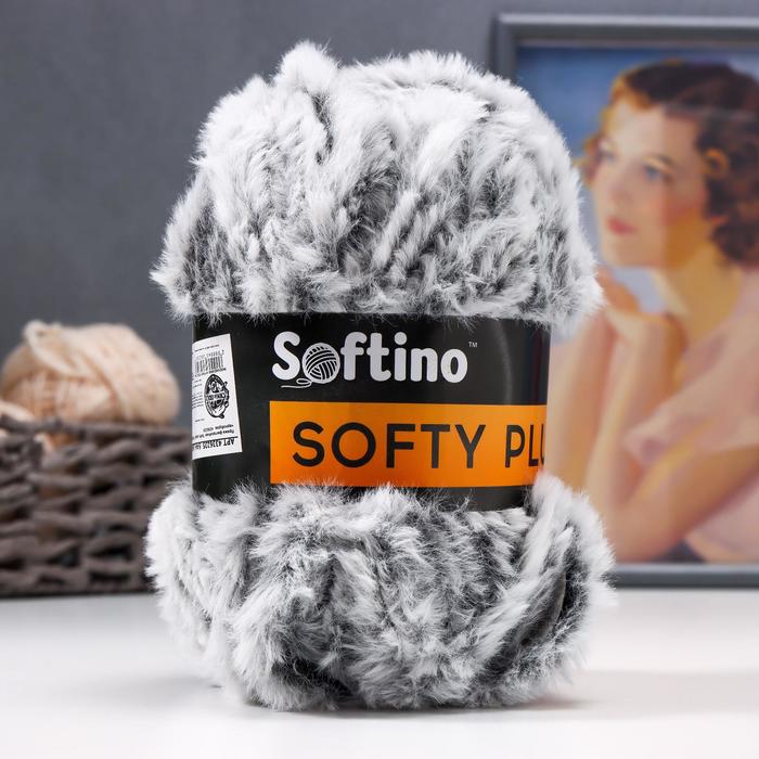 

Пряжа фантазийная 100% микрофибра "Softy plush" 100 гр 65 м чернобурка
