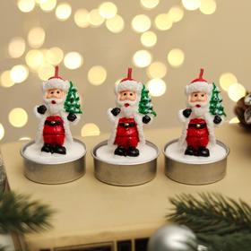 Свеча новогодняя 'Дед мороз с ёлкой', 4×6 см, цена за 1 штуку Ош