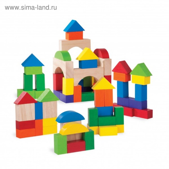Игровой набор Wonderworld «Цветные кубики», 75 шт деревянные игрушки wonderworld цветные кубики 100 шт