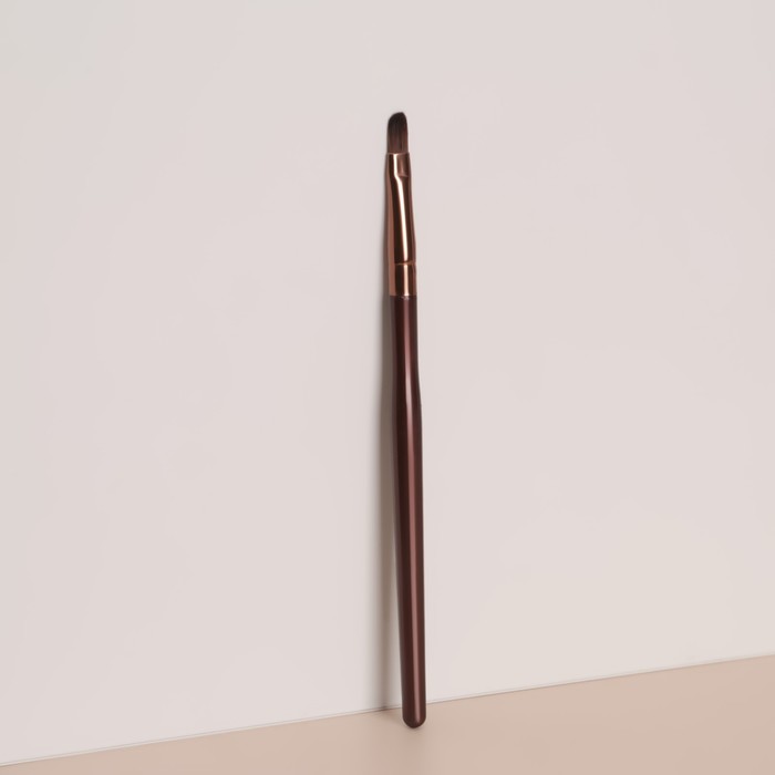 Кисть для макияжа «Brush СOFFEE», 13,1 см, цвет коричневый/бронзовый