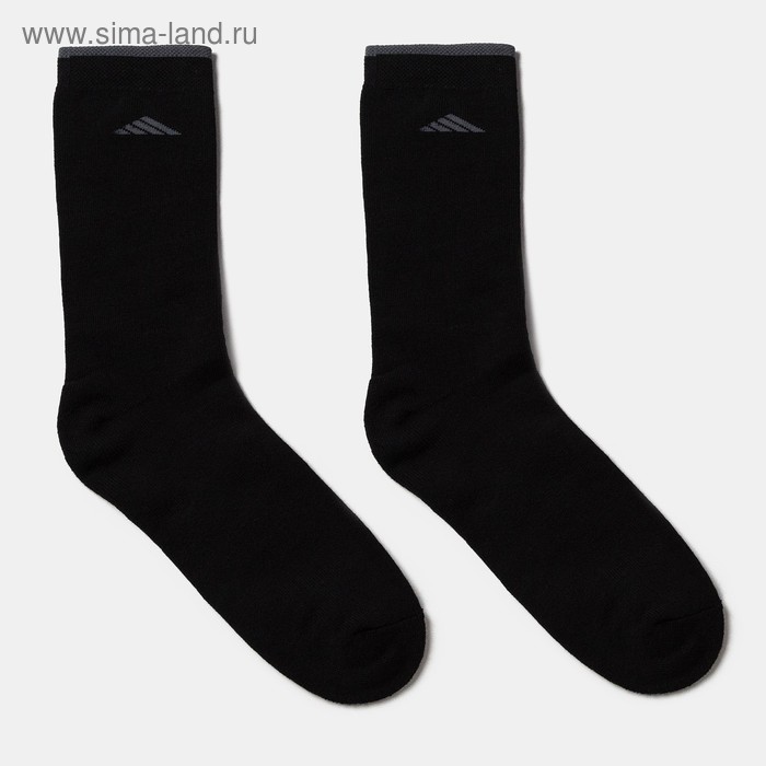 Носки мужские махровые QUARTET, цвет чёрный, размер 27-29