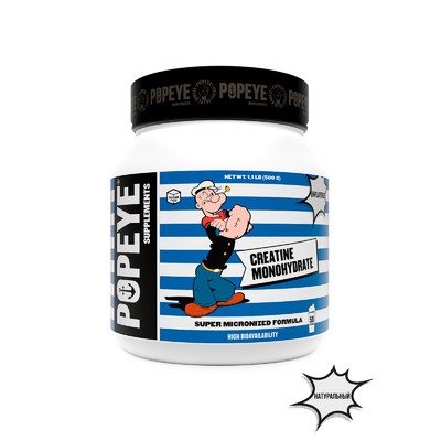 POPEYE Supplenments Creatin Monohydrate, Jar 500g (Unflavored)