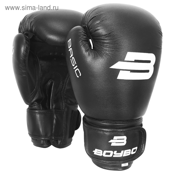 фото Перчатки боксёрские boybo basic к/з, 4 oz, цвет черный