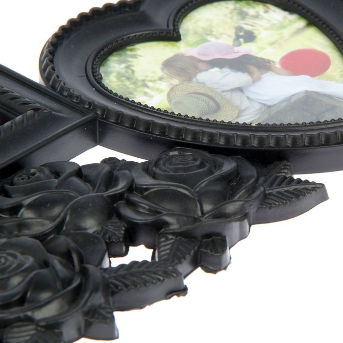 Фоторамка "Чёрные розы" на 4 фото 6x6 см, 8x5 см, 10x9 см, 10x15 см