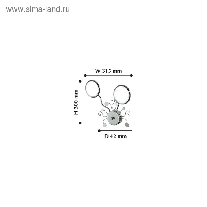 

Бра Dominium, 14Вт LED, цвет хром