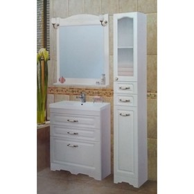 

Тумба "Классика 60" Ольха, белая, 3 ящика с раковиной встраиваемой: COMO 60