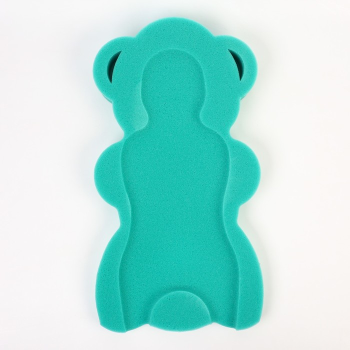 Подкладка - матрасик из поролона, для купания макси «Мишка», цвет зеленый