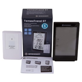 

Метеостанция Bresser TemeoTrend ST с радиоуправлением, черная