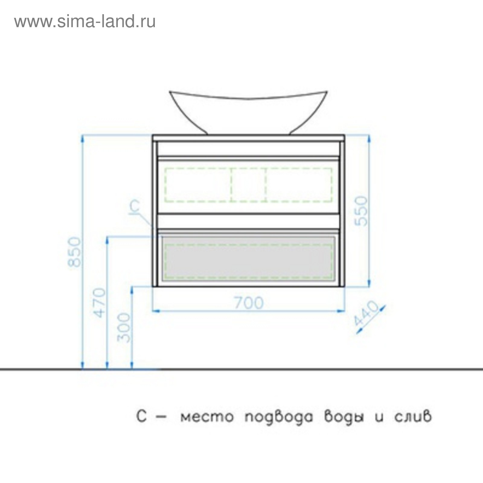 Тумба монако 70 подвесная