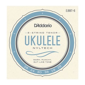 

Струны для укулеле D'Addario EJ88T-6 Nyltech для 6-струнного тенор