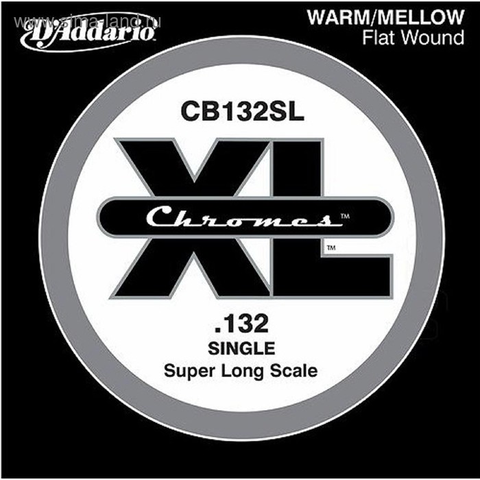 фото Отдельная струна для бас-гитары d'addario cb132sl chromes bass 132, super long scale d`addario