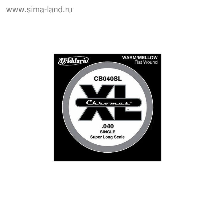 фото Отдельная струна для бас-гитары d'addario cb040sl chromes bass 040, super long scale d`addario