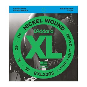 

Струны для бас-гитары D'Addario EXL220S Nickel Wound , Super Light, 40-95, Short Scale