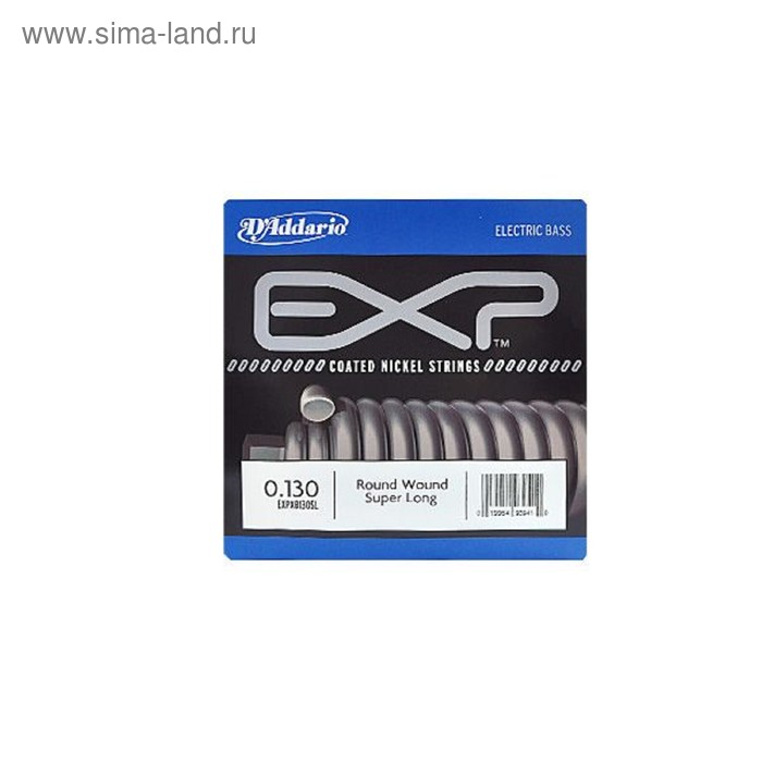 фото Отдельная струна для бас-гитары d'addario expxb130sl coated nickel wound с покрытием, 130 d`addario