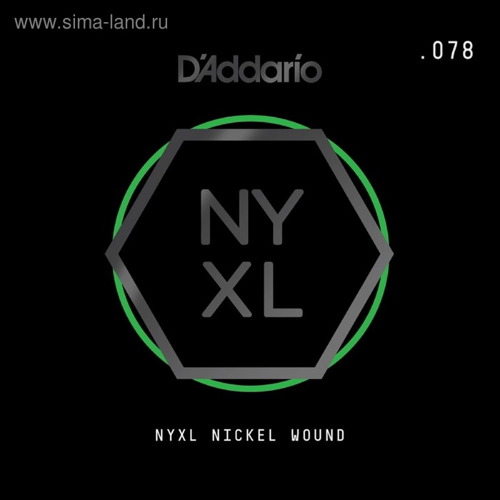 фото Отдельная струна для электрогитары elixir nynw078 nyxl никелированная, 078, d'addario d`addario